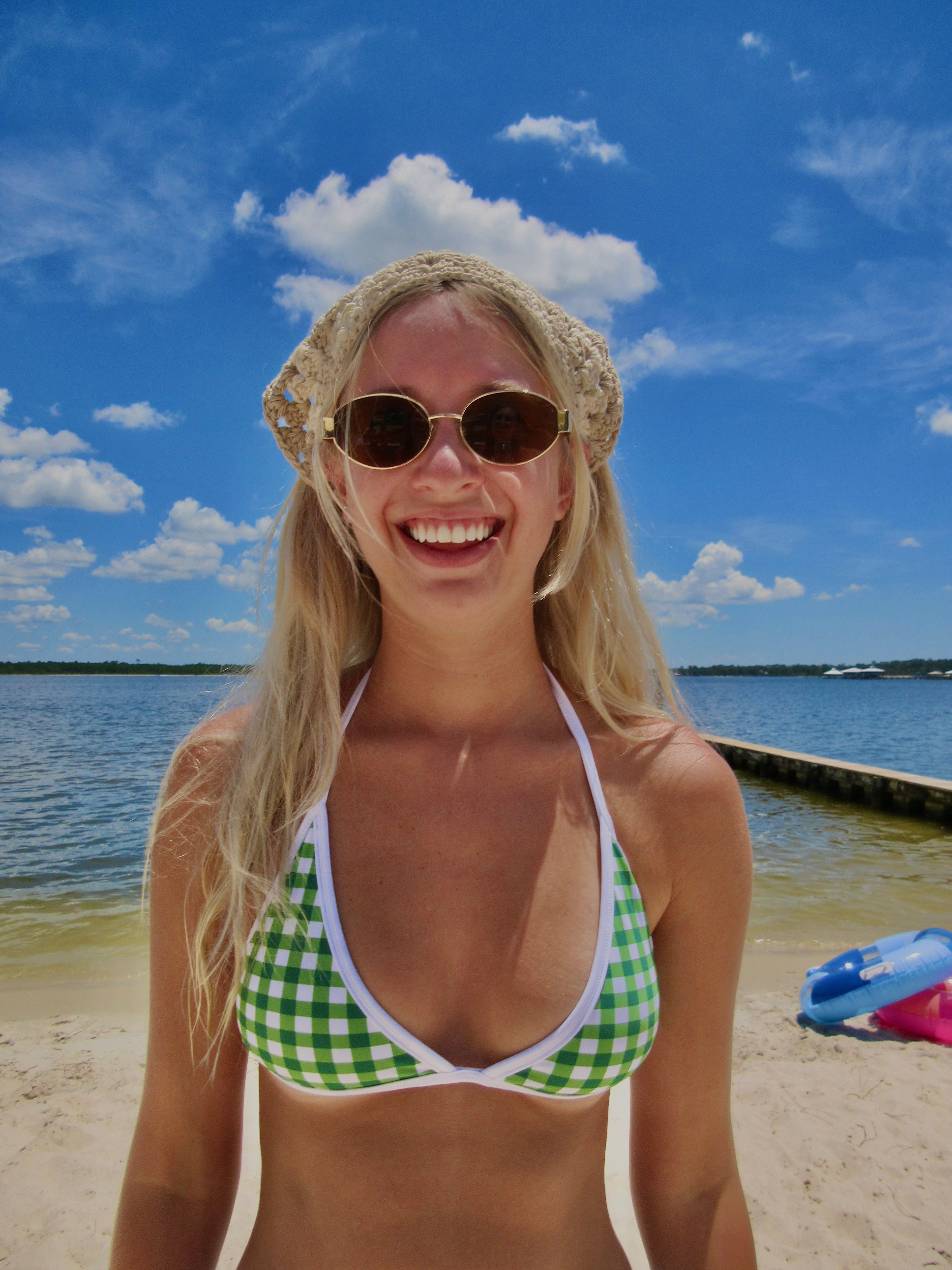 Green Gingham Top (Top only)