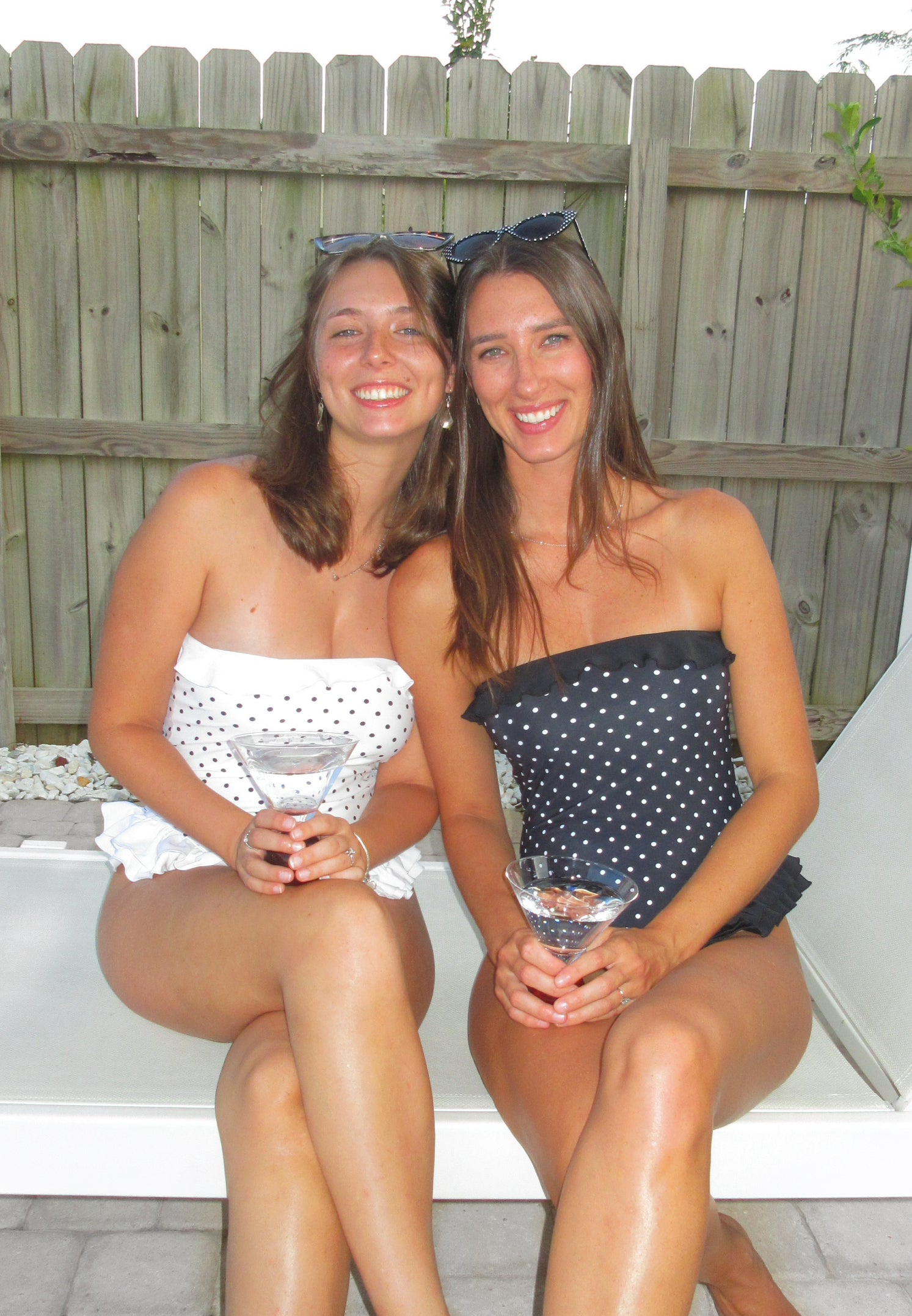 Retro Ruffle Polka Dot Duo – Set of 2 One-Pieces