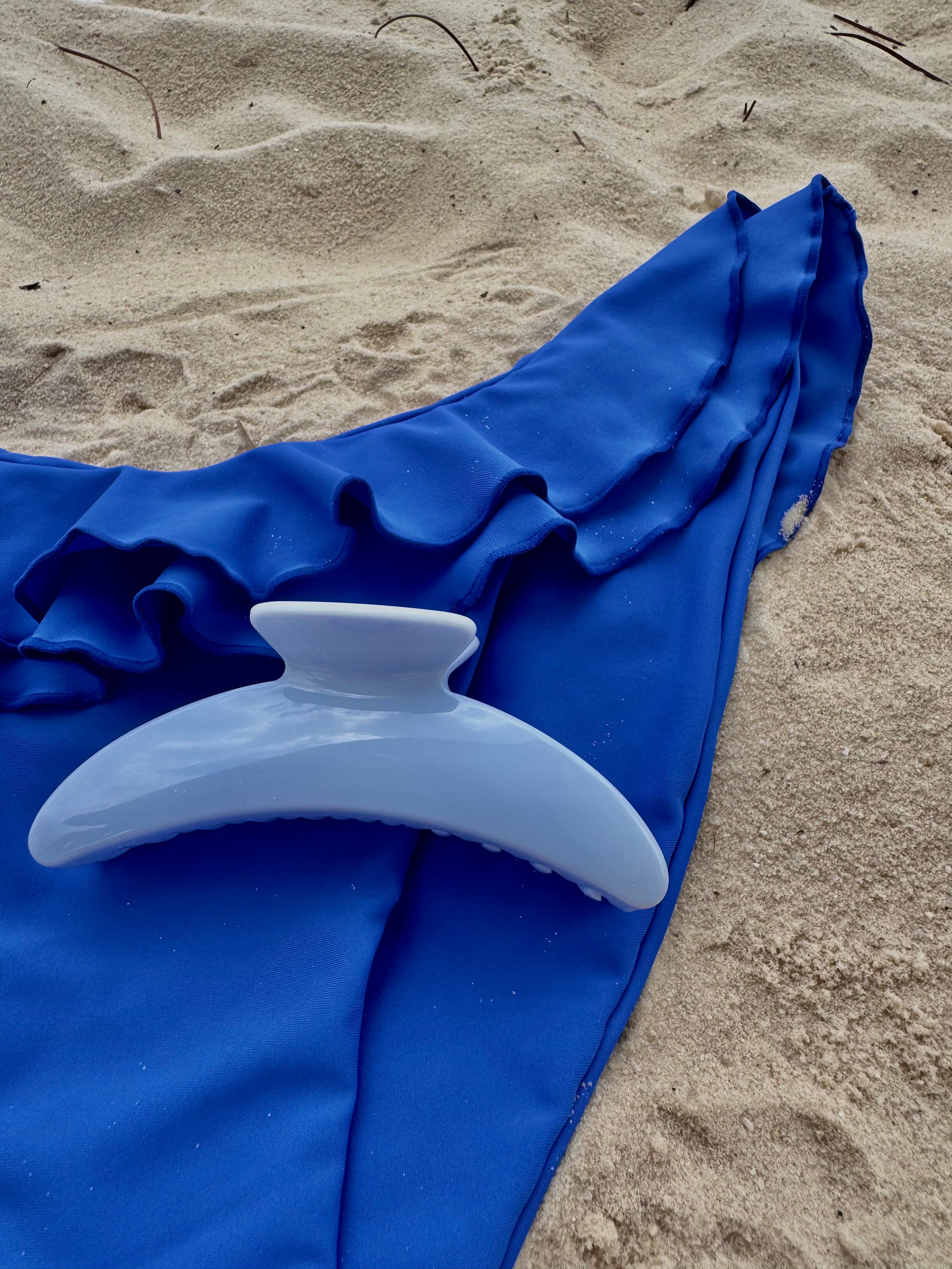 Baby Blue Moon Shell Claw Clip