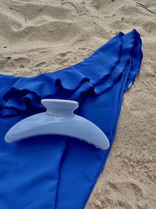 Baby Blue Moon Shell Claw Clip