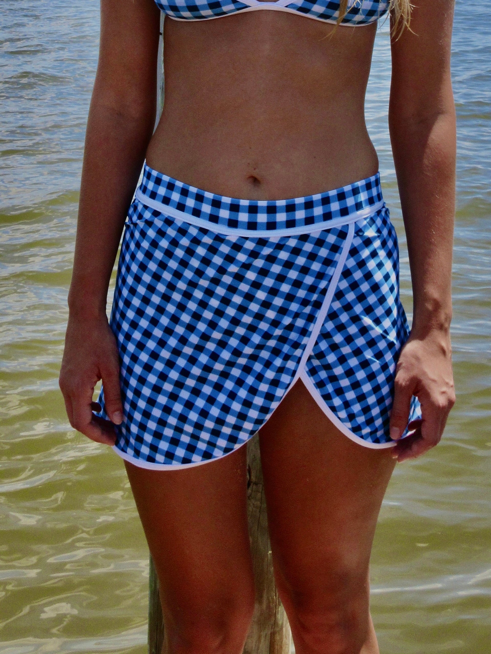 Blue Gingham Skirt (Bottoms Only)