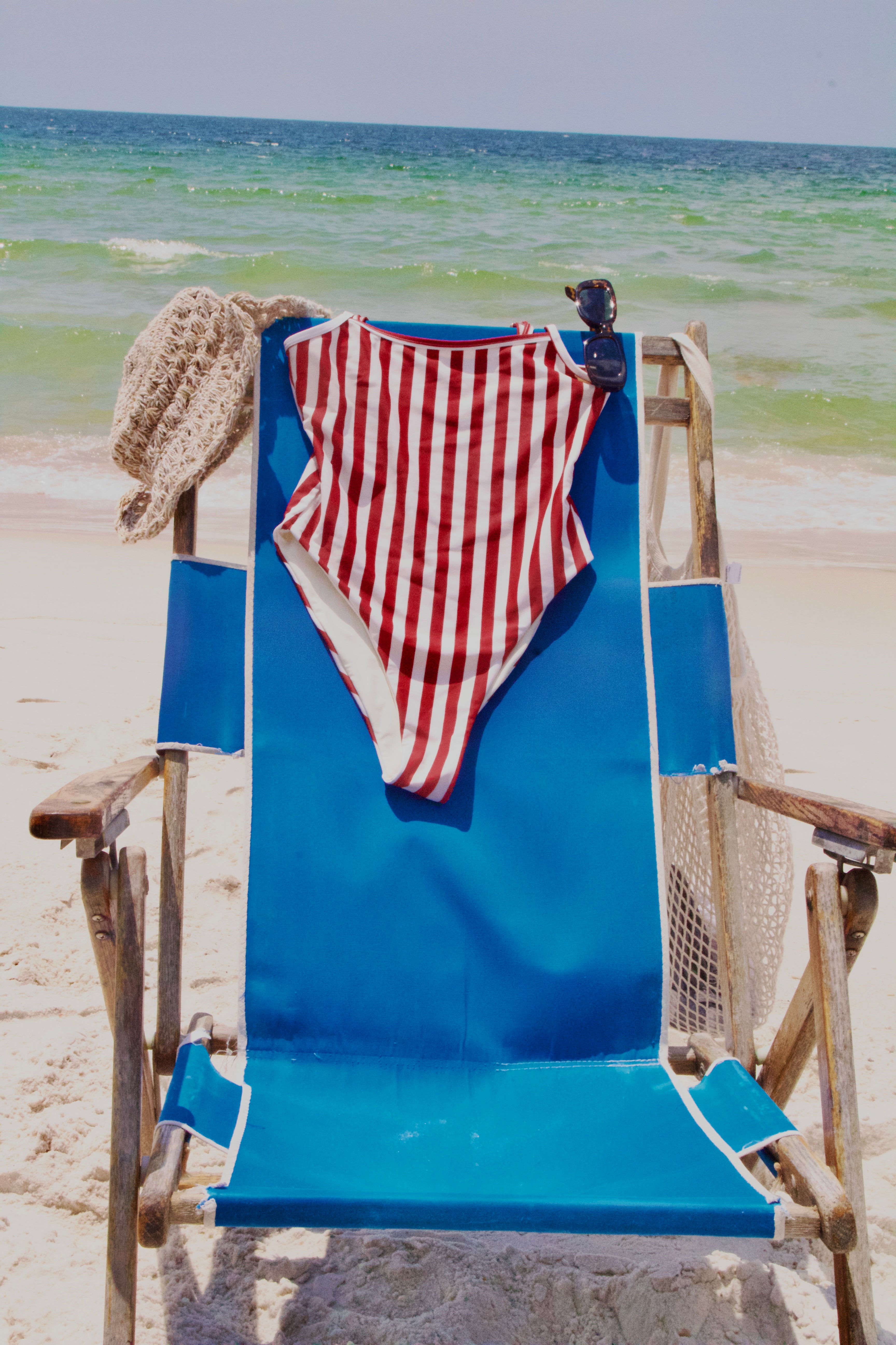 Classic Red & White Stripe One-Piece Swimsuit