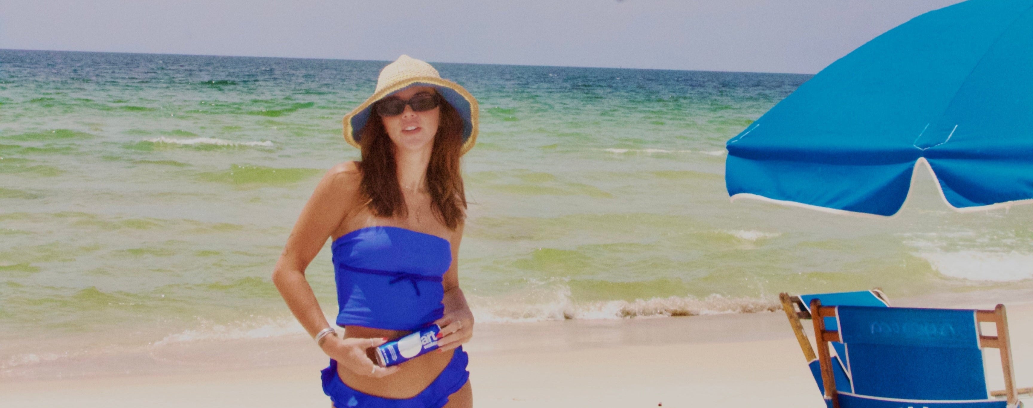 Bold Blue Ruffle Bikini Set