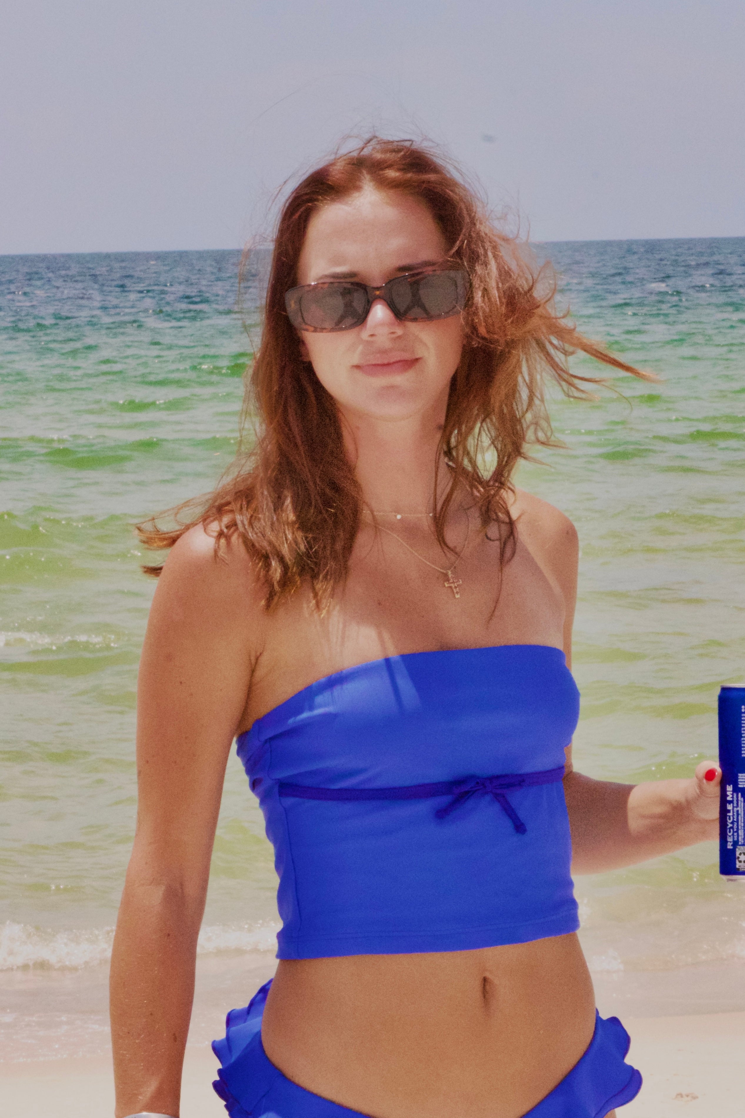 Bold Blue Bandeau Top (Top Only)
