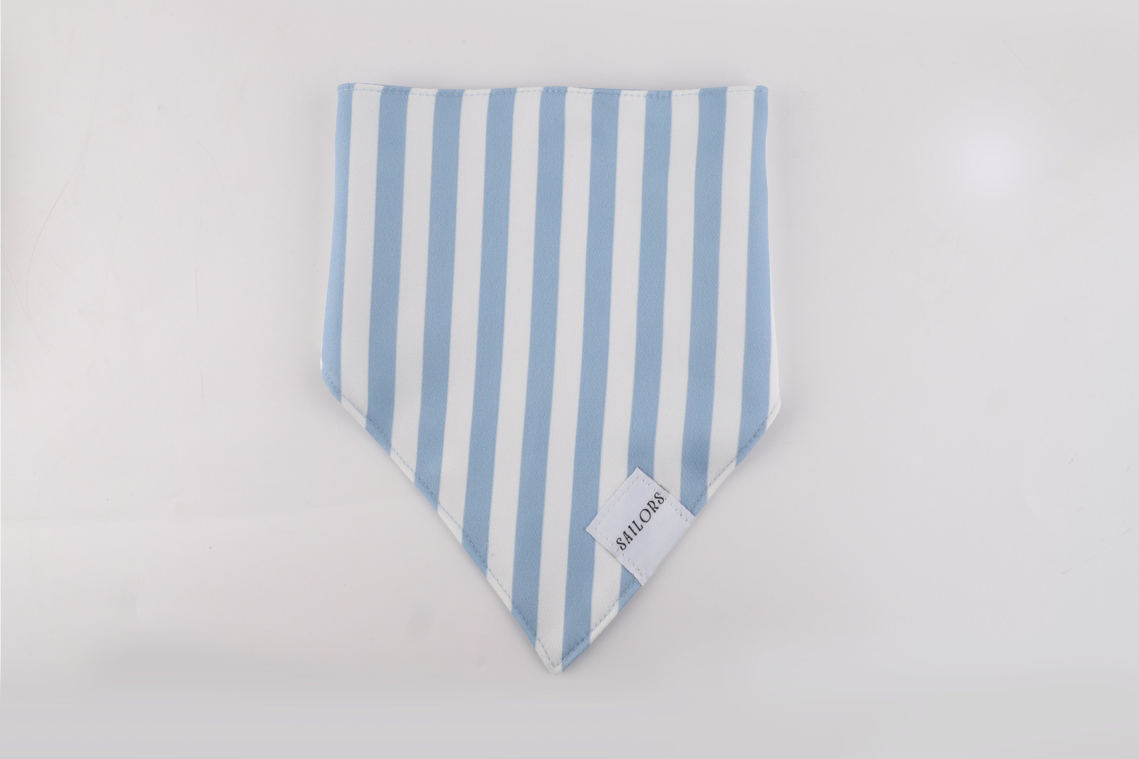 Blue and White Striped Reversible Dog Bandana