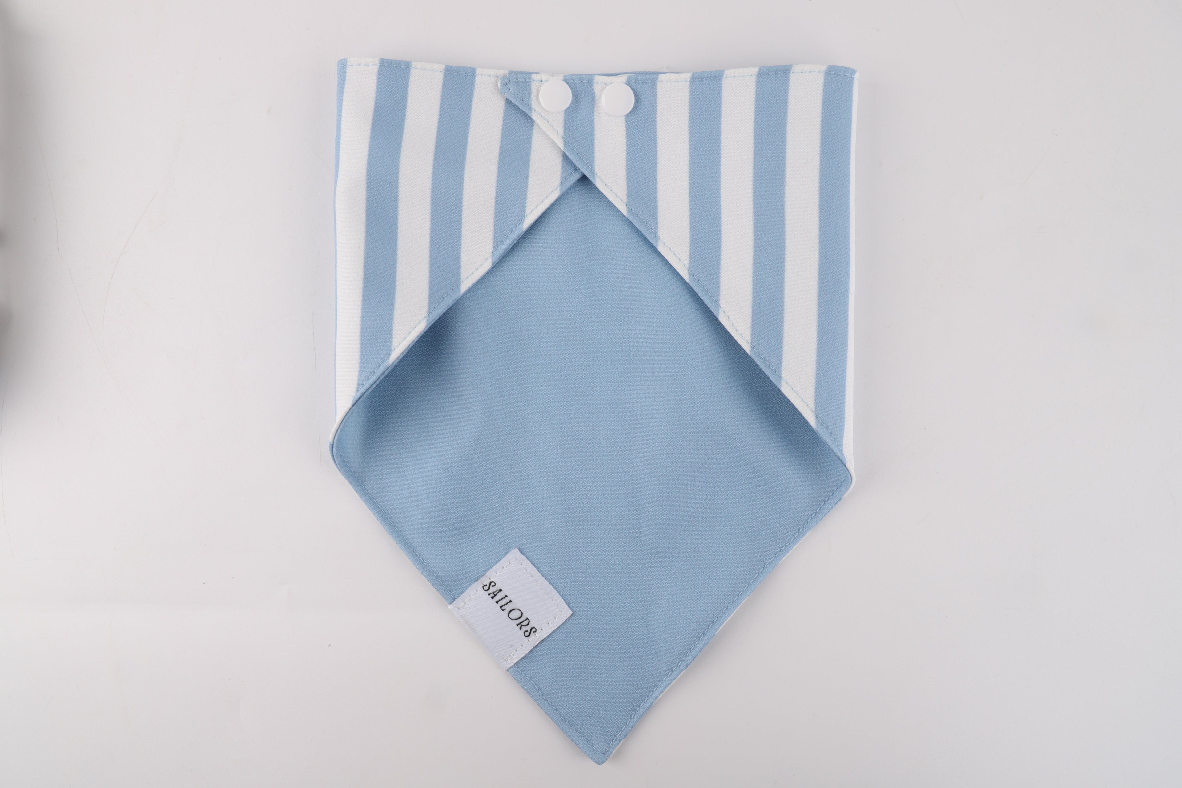 Blue and White Striped Reversible Dog Bandana
