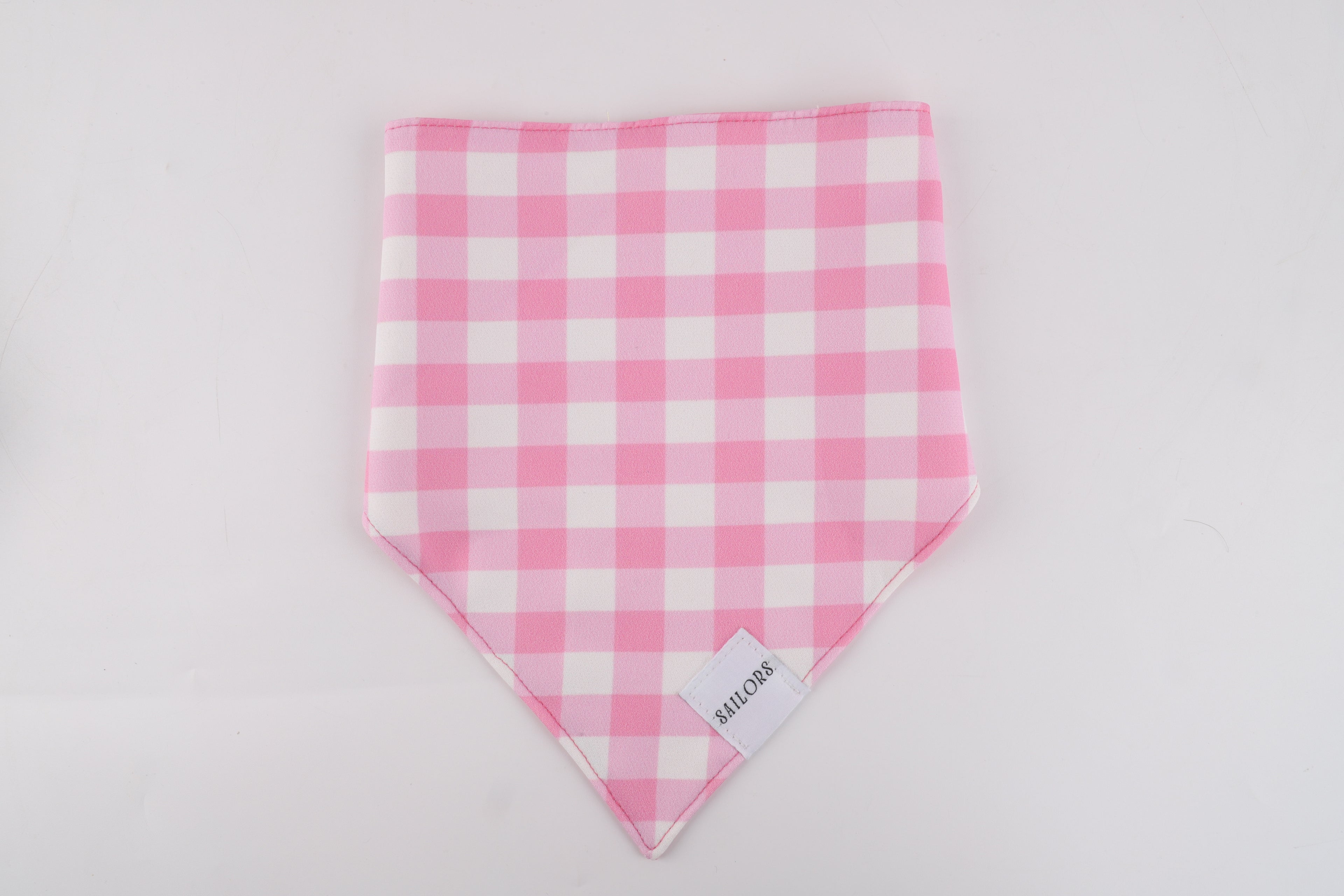 Pink Gingham Reversible Dog Bandana